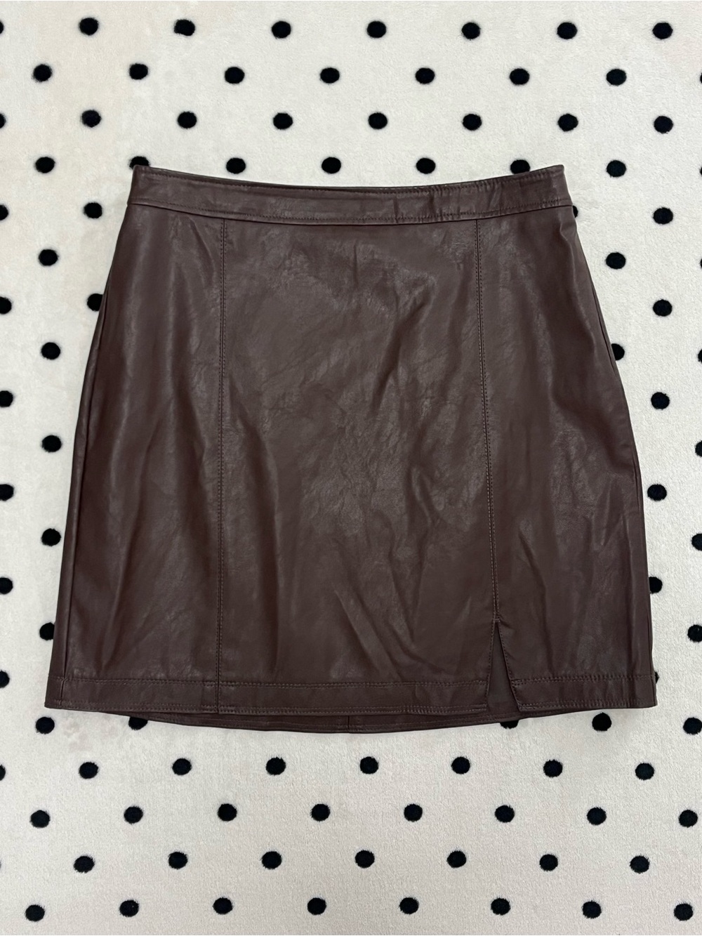 Abercrombie & Fitch Brown Vegan Leather Skirt Size S
